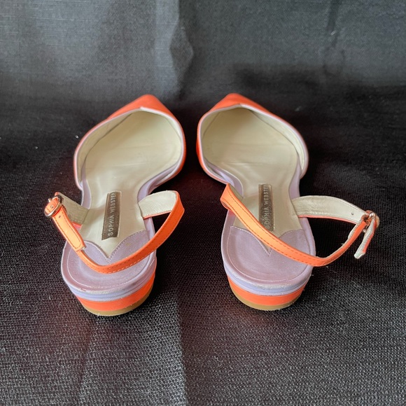 Sophia Webster Coral & Lilac Slingback shoe size 38 - Picture 2 of 6